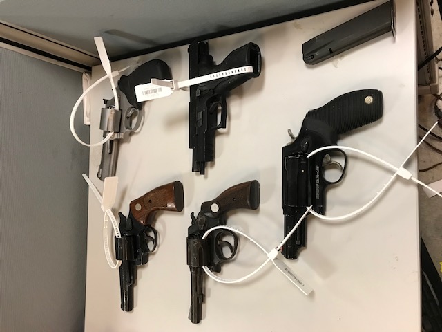 Photo of weapons and ammunition.