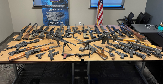 Weapons seized during the investigation on September 8, 2022.