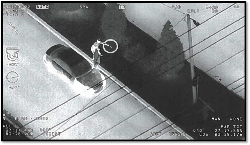 Suspect picture taken from a helicopter