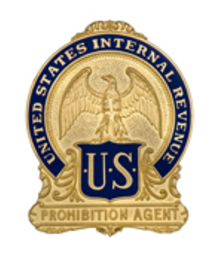 IRS badge from 1920 - 1926