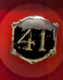 Original emblem from the Kansas City (MO) Fire Department's pumper truck 41