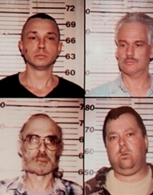 Arrest photos of four white, male extremist members
