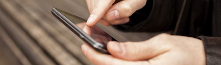 Person using a smart phone