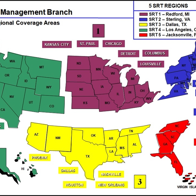 ATF special response team regional map