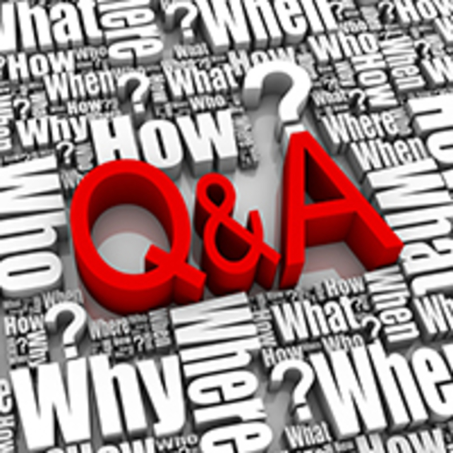 Graphic saying Q and A