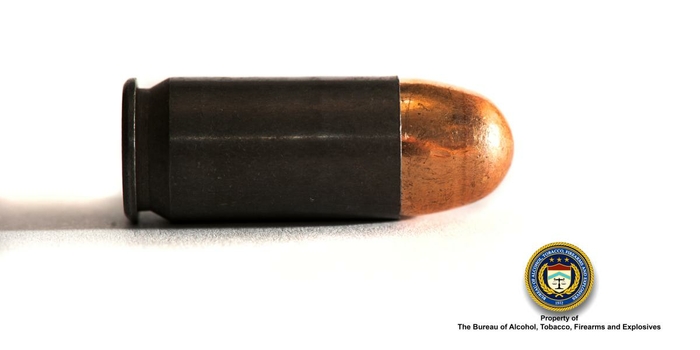 .45 Cal Bullet on its side