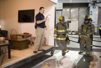 A fire research lab technician explains how the burn cell works