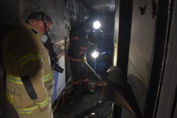 Agents going through scenarios during a training session.