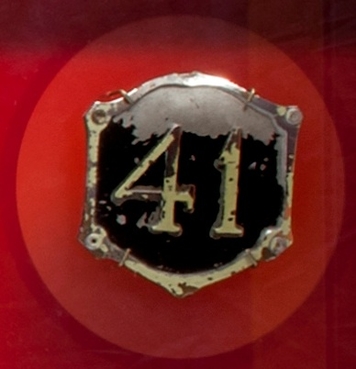 Original emblem from the Kansas City (MO) Fire Department's pumper truck 41