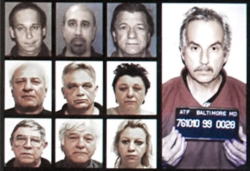 Mugshot photo of David and Carl Pasquantino and 7 other co-conspirators