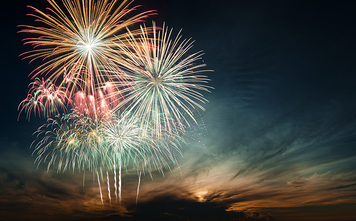 Fireworks at night