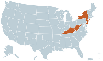 U.S. map showing the areas covered by phase seven of ATF's Body Worn Camera Program.