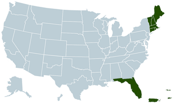 U.S. map showing the areas covered by phase eight of ATF's Body Worn Camera Program.