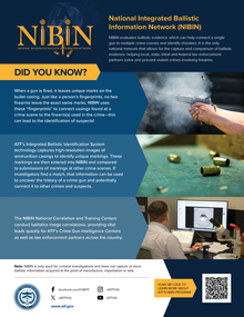 National Integrated Ballistic Information Network (NIBIN) Infographic