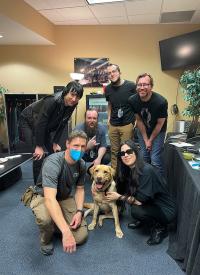 K-9 Diggs keeps a rock band safe at the Chaefitz Arena in St. Louis arena with SACH McGrath
