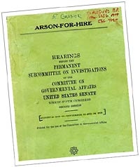 the original Arson-for-Hire book used by ATF investigators throughout the late 1970s and early 1980s
