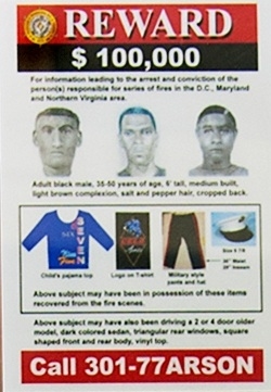 DC Arsonist Reward Poster