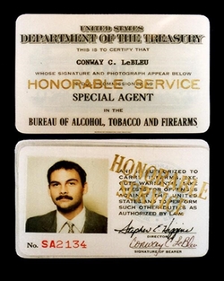 The credentials for Special Agent Conway LeBleu