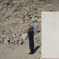 Industry Operations Investigator inspects the explosives activity in a stone quarry