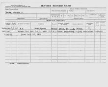 Service Record Card - Curtis Burks