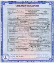 Death Certificate of Howard Fisher