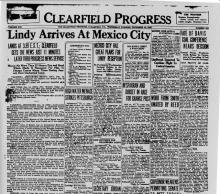 Image of the Clearfield Progress newspaper article, dated December 14, 1927, titled Life Sentence for Killing Dry Agent