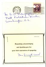 Image of Thank You note from Mrs. Leroy Wood