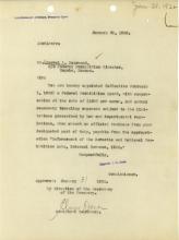 Letter of Appointment for Norval DeArmond, dated January 30, 1922