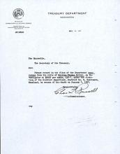Memorandum to the file removing William Butler from roll