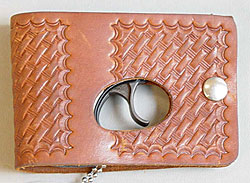 Image of a brown wallet holster