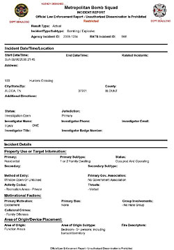 BATS incident report 1