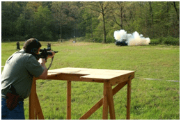 A person with a firearm