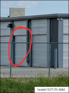 A storage unit where firearm components were stored.