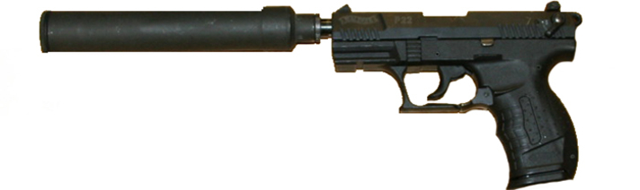 A firearm with a suppressor