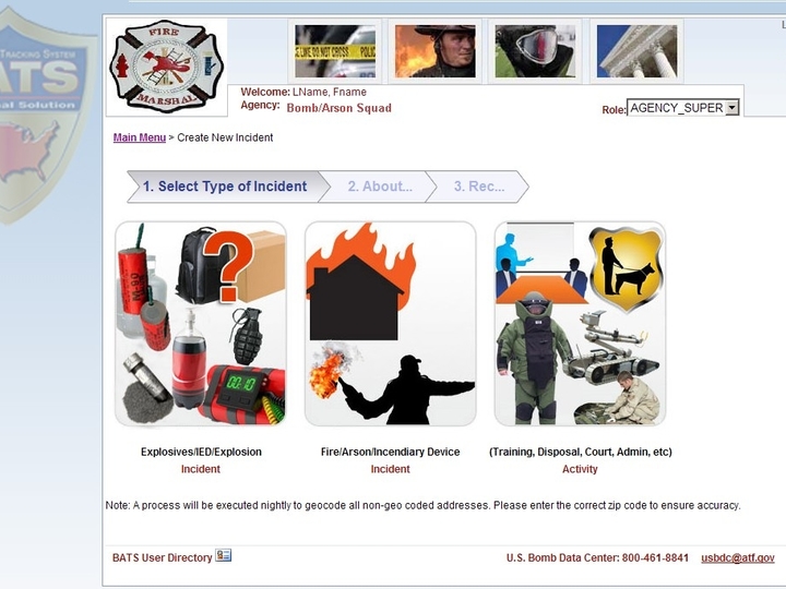 Top section of the BATS short form