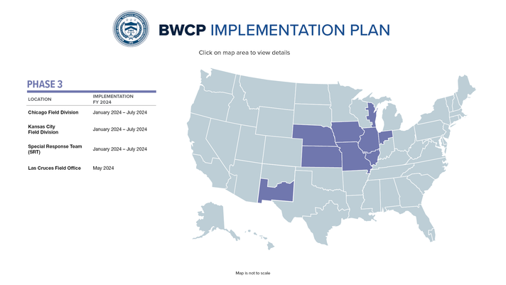 Map of phase 3 implementation locations
