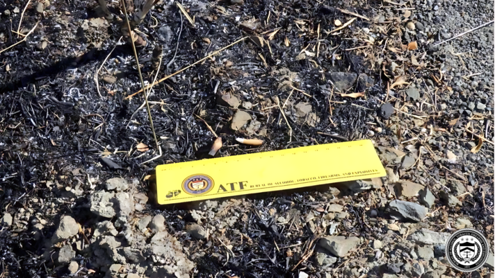 A fire investigation scene