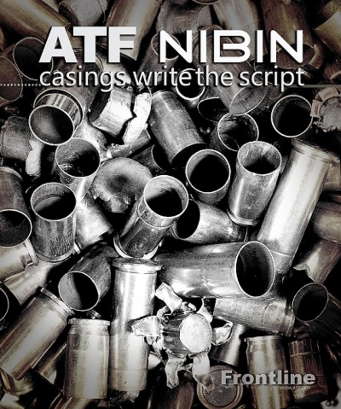 Bullets and bullet casings in a pile with the heading ATF NIBIN casings write the script