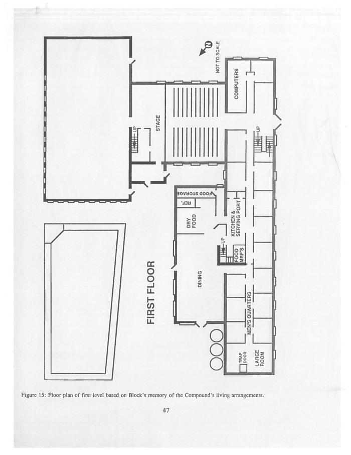 Mount Carmel compound floor plan of the first level