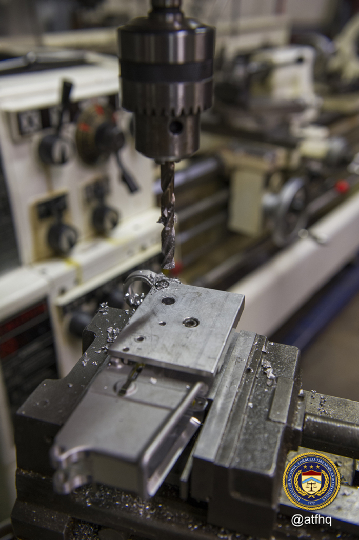 Setup for drilling selector hole