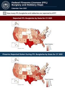 Federal Firearms Licensee (FFL) Burglary and Robbery Maps Calendar Year (CY) 2021