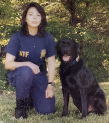 Special Agent Grace Reisling and K-9 Charlie